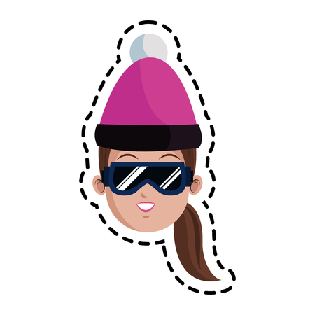 woman in winter clothing icon image vector illustration designのイラスト素材