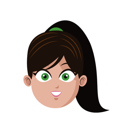 young pretty woman icon image vector illustration designのイラスト素材