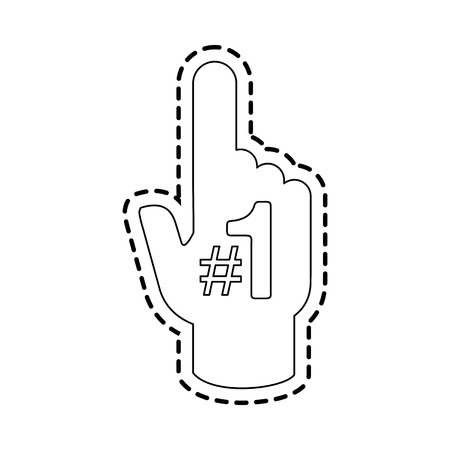 foam finger icon image vector illustration designのイラスト素材