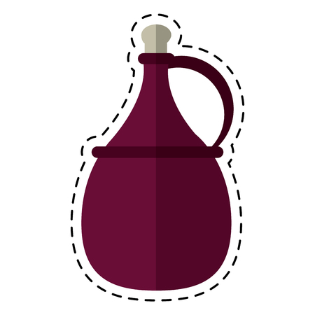 cartoon wine carafe cork icon vector illustration eps 10のイラスト素材
