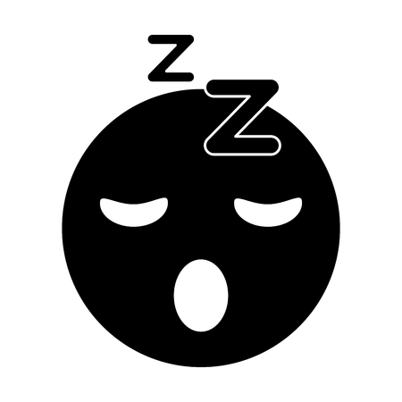 sleepy emoticon funny pictogram vector illustration eps 10のイラスト素材
