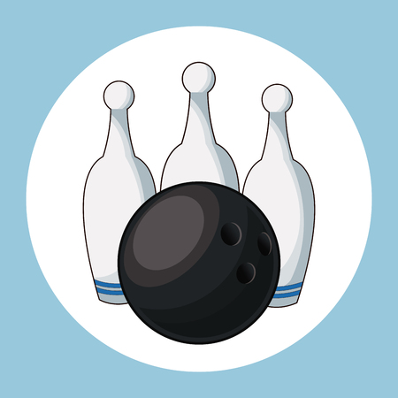ball and pins bowling vector illustration eps 10のイラスト素材