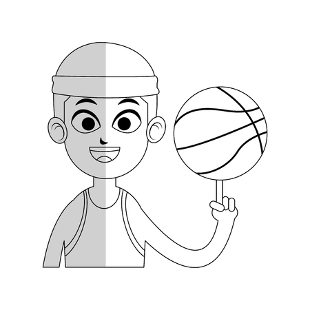 basketball player cartoon icon image vector illustration designのイラスト素材