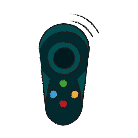 control with wireless over white background. virtual reality design. vector illustrationのイラスト素材