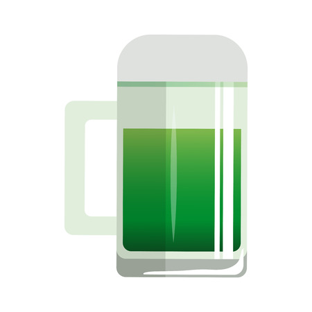 irish beer jar icon over white background. colorful design. vector illustrationのイラスト素材