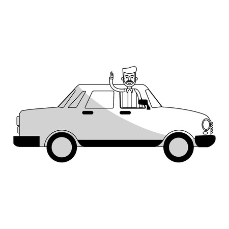 car sideview black and grey icon image vector illustration designのイラスト素材