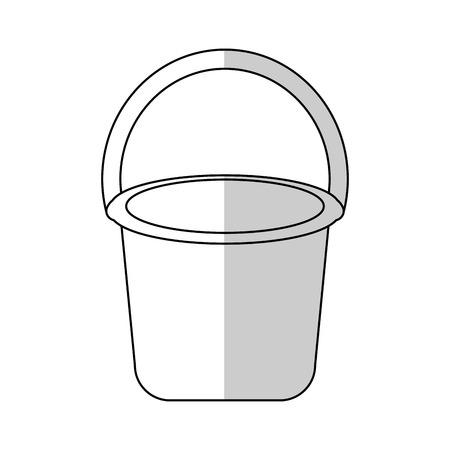 bucket icon over white backgronund. vector illustrationのイラスト素材