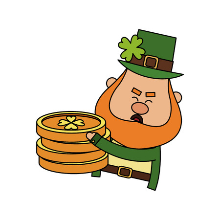 leprechaun st patricks day icon image vector illustration designのイラスト素材