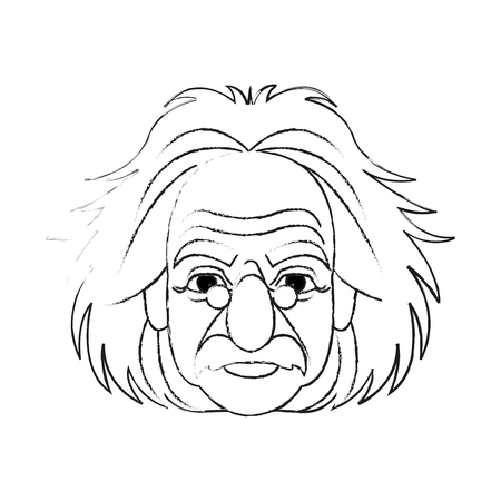 professor icon image sketch line  vector illustration designのイラスト素材