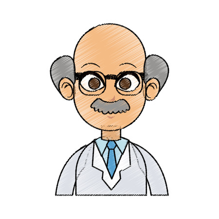 Medical doctor man icon over white background.のイラスト素材