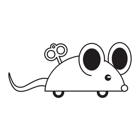 april fools day mouse thin line vector illustration eps 10のイラスト素材
