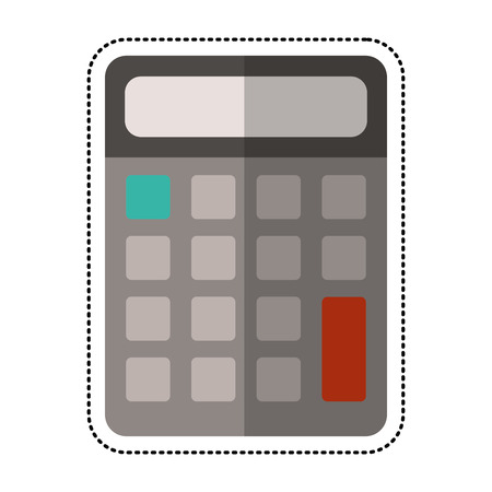 cartoon calculator math school vector illustration eps 10のイラスト素材