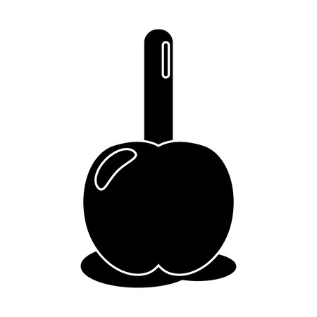 candy apple with stick pictogram vector illustration eps 10のイラスト素材