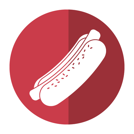 hot dog fast food shadow vector illustration eps 10のイラスト素材