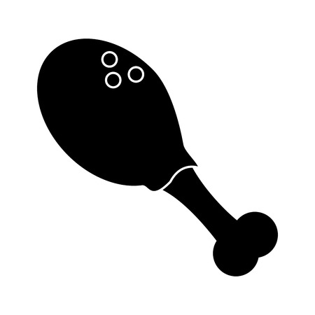 chicken thigh roasted pictogram vector illustration eps 10のイラスト素材