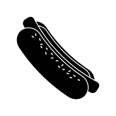 hot dog fast food pictogram vector illustration eps 10のイラスト素材