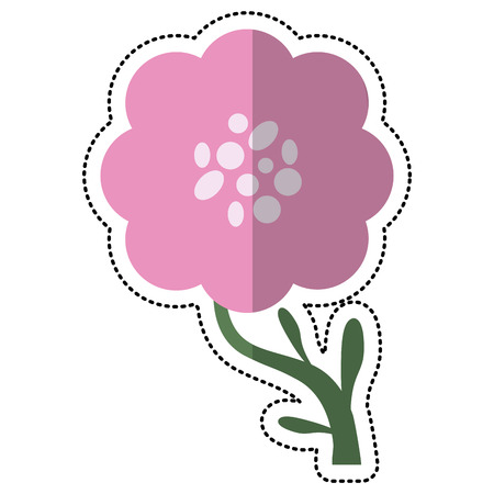 cartoon peony flower decoration image vector illustration eps 10のイラスト素材
