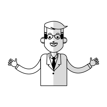 businessman with stretched arms  icon image vector illustration designのイラスト素材