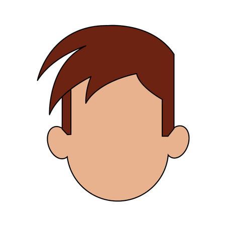 faceless head of man cartoon icon image vector illustration designのイラスト素材