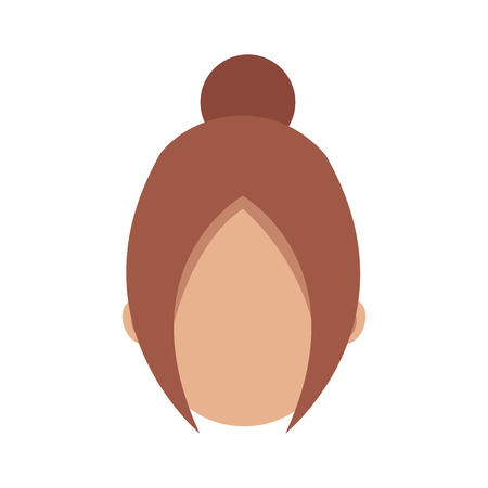 woman cartoon icon over white background. colorful design. vector illustrationのイラスト素材