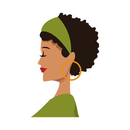 woman cartoon icon over white background. colorful design. vector illustrationのイラスト素材