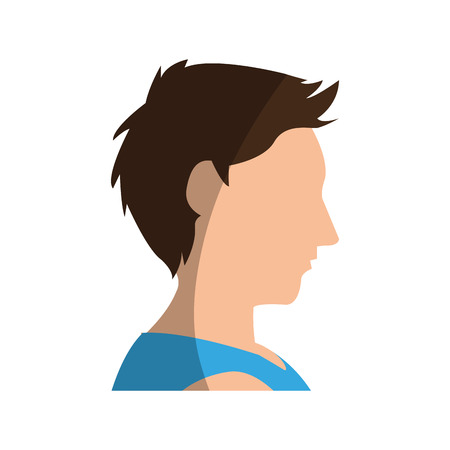 man cartoon icon over white background. colorful design. vector illustrationのイラスト素材