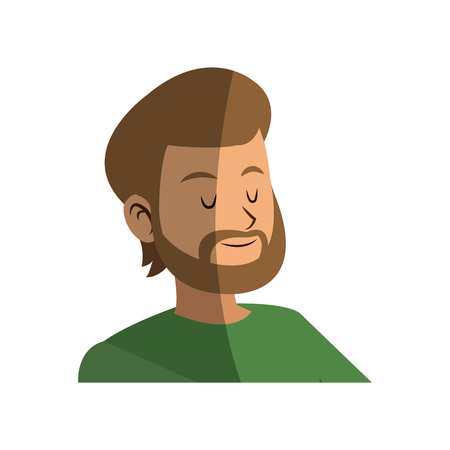 man cartoon icon over white background. colorful design. vector illustrationのイラスト素材