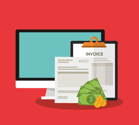 Invoice economy related icons image vector illustration designのイラスト素材