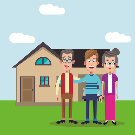 family members house image vector illustration eps 10のイラスト素材