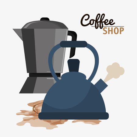 coffee shop maker machine pot vector illustration eps 10のイラスト素材
