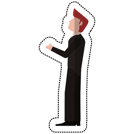 Man groom married image vector illustrationのイラスト素材