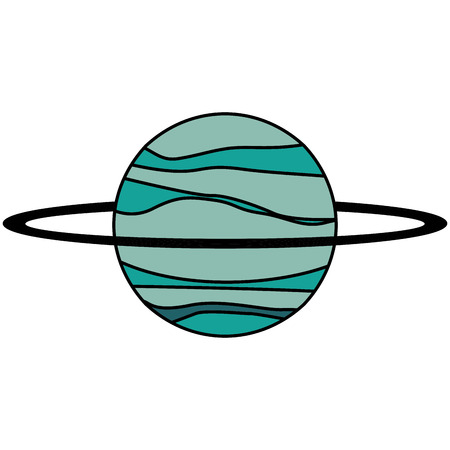 uranus planet solar system vector illustration eps 10のイラスト素材
