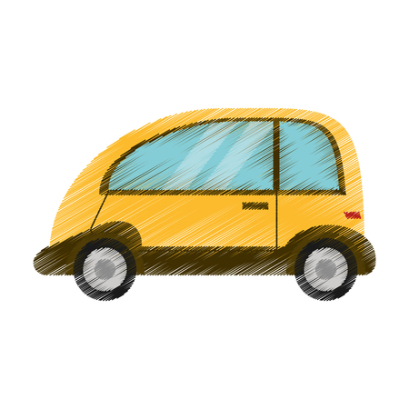 Drawing eco friendly automobile vehicle image vector illustrationのイラスト素材