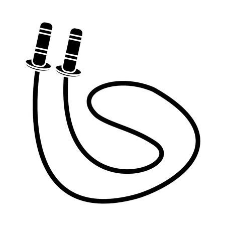 Jumping rope gym sport pictogram vector illustration eps 10のイラスト素材