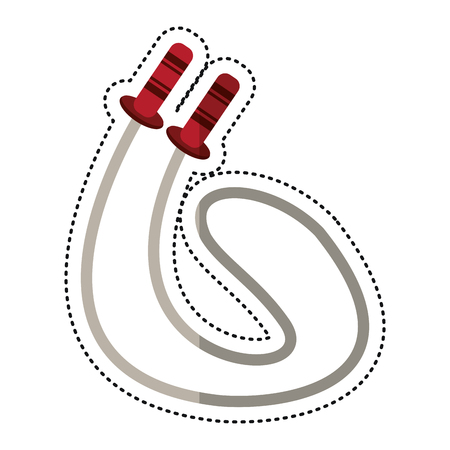 Cartoon jumping rope gym sport vector illustration eps 10のイラスト素材