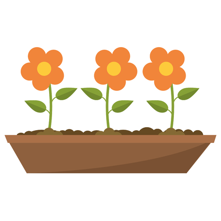 Pot flower garden image vector illustration epsのイラスト素材