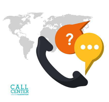 call center phone support world vector illustration eps 10のイラスト素材
