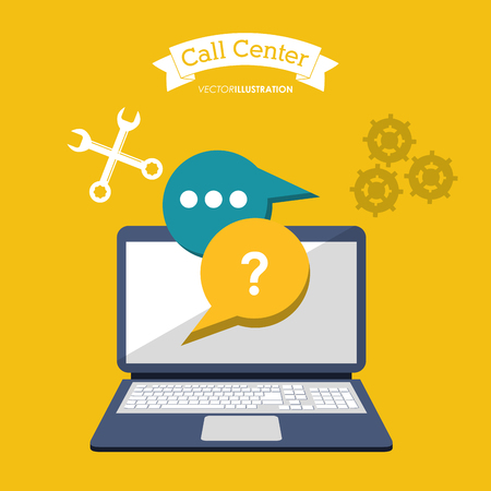 call center online computer technology vector illustration eps 10のイラスト素材