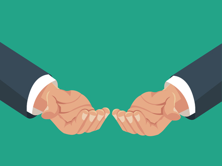 hands holding cooperation image vector illustration eps 10のイラスト素材