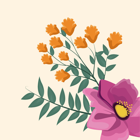 spring flower ornament natural vector illustrationのイラスト素材