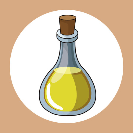 oil bottle healthy fresh image vector illustrationのイラスト素材