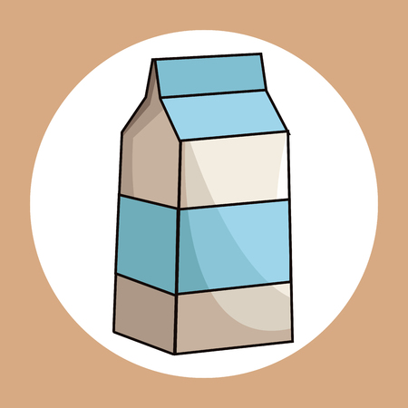 milk box healthy fresh image vector illustrationのイラスト素材