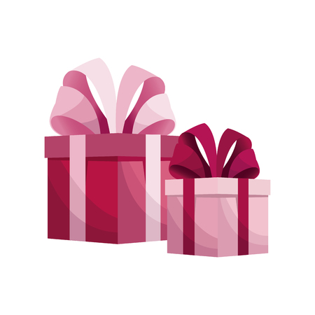 pink gift boxes mothers day vector illustration eps 10のイラスト素材