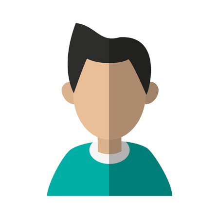 man avatar icon over white background colorful design. vector illustrationのイラスト素材