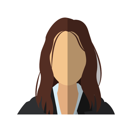 businesswoman wearing executive clothes over white background. colorful design. vector illustrationのイラスト素材