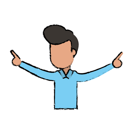 Male boy celebrating vector illustration eps 10のイラスト素材