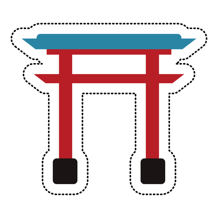 Gate structure japanese image vector illustration eps 10.のイラスト素材