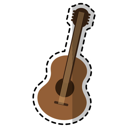 acoustic guitar icon image vector illustration designのイラスト素材