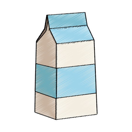 milk box icon over white background. vector illustrationのイラスト素材