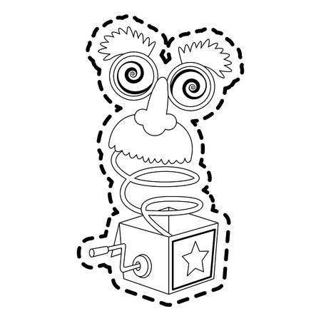 jack in the box toy icon image vector illustration designのイラスト素材
